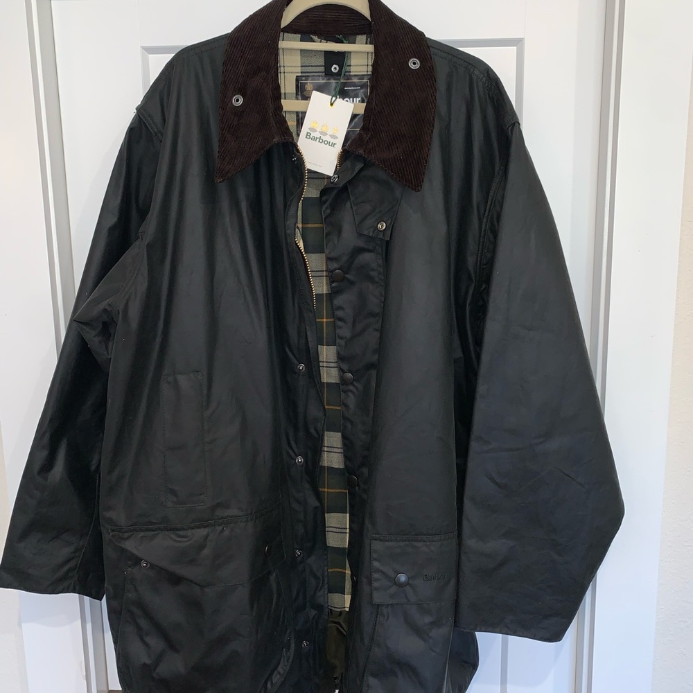 NWT Barbour Border Jacket. Olive green in size 48. Brand new and never worn.